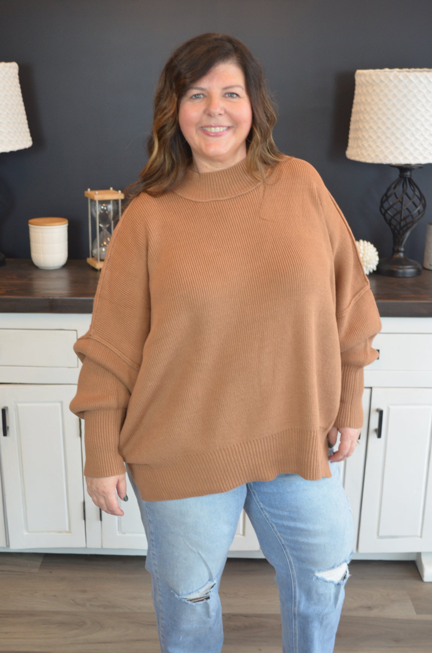 Jodi Side Slit Oversized Sweater